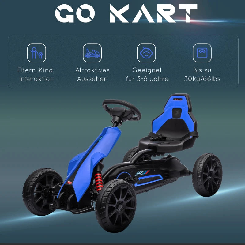 Go Kart Pedal Kinder von 3 bis 8 Jahren Blau