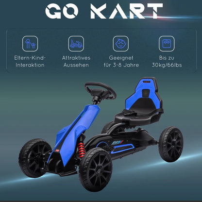 Go Kart Pedal Kinder von 3 bis 8 Jahren Blau