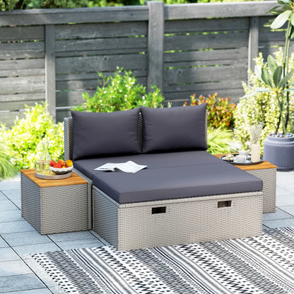 Lounge für 2+Stauraum 125x114x72,5cm