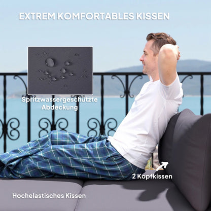 Lounge für 2+Stauraum 125x114x72,5cm