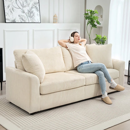 3-Sitzer-Cordsofa 212Bx80Tx88Hcm