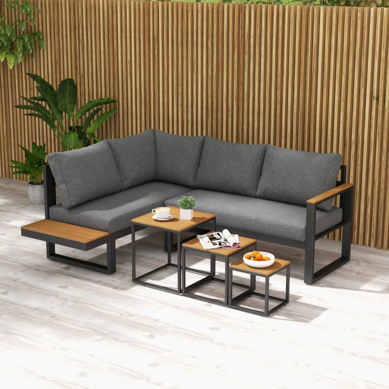 5-tlg. Gartenlounge-Set 148 cm x 61 cm x 71,5cm