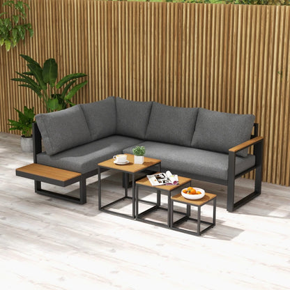 5-tlg. Gartenlounge-Set 148 cm x 61 cm x 71,5cm