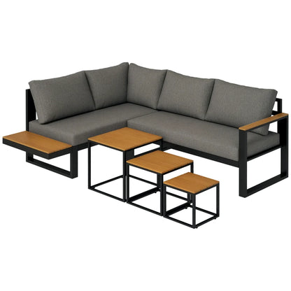 5-tlg. Gartenlounge-Set 148 cm x 61 cm x 71,5cm