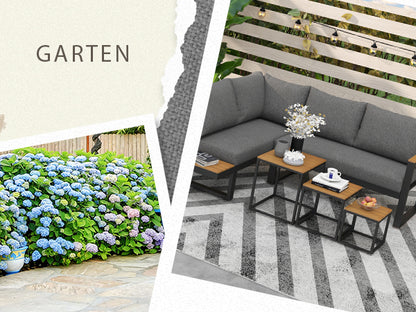 5-tlg. Gartenlounge-Set 148 cm x 61 cm x 71,5cm