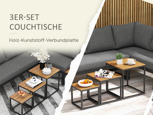 5-tlg. Gartenlounge-Set 148 cm x 61 cm x 71,5cm