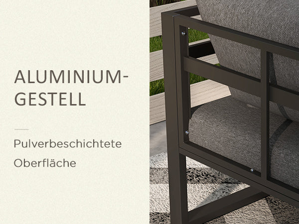 5-tlg. Gartenlounge-Set 148 cm x 61 cm x 71,5cm