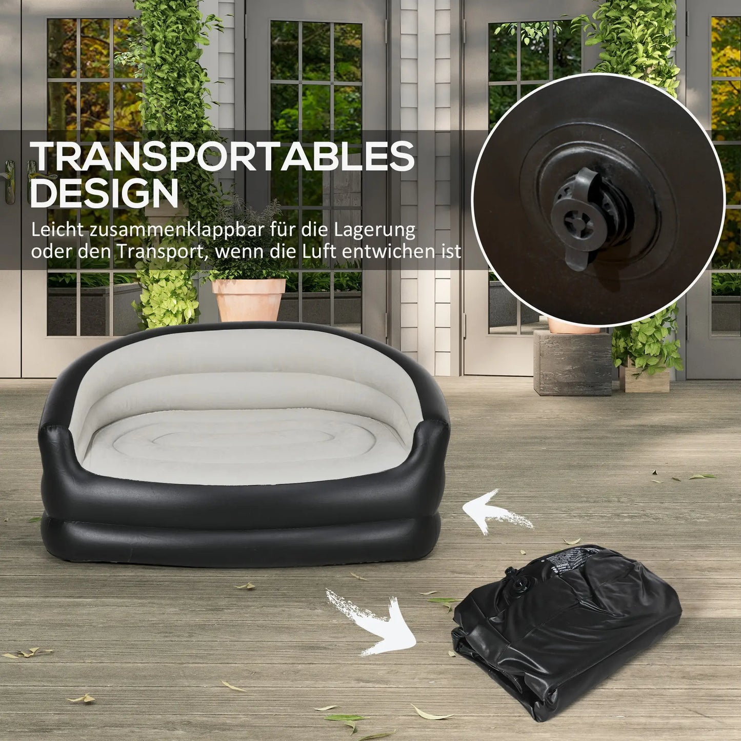 Aufblasbares Sofa 2 Personen 125x100x87cm