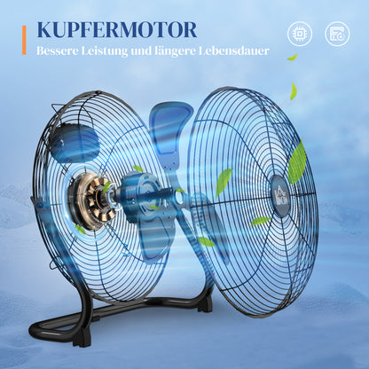 Tischventilator 120°,  4 Geschwindigkeitsstufen