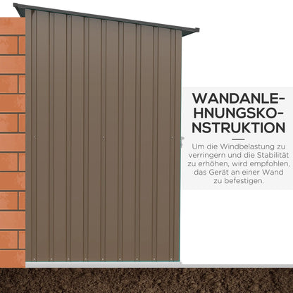 Gerätehaus aus Stahl, 0,92 m² 100 x 103 x 160cm