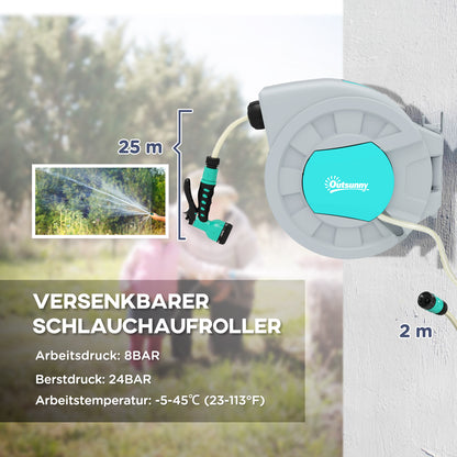 Schlauchtrommel mit Gartenschlauch 25m