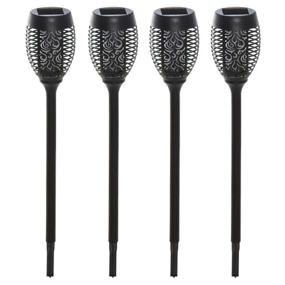 Solarleuchte 4er-Set Gartenlicht IP44 Ø12 x H72cm