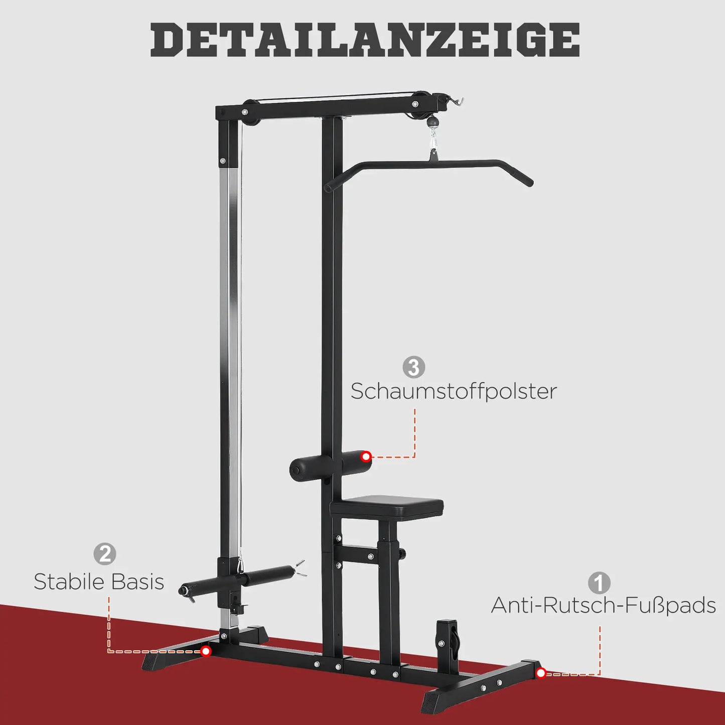 Kraftstation Multifunktionale Fitnessstation 107x120x190cm