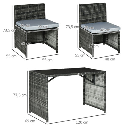Polyrattan für 4 Personen