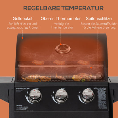 Gasgrill BBQ 121 x 55 x 109cm