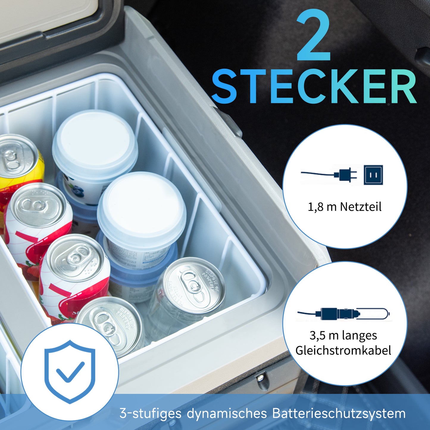 Kühlbox Auto 30L mit LCD-Anzeige ä12/24V DC und 110-240V AC