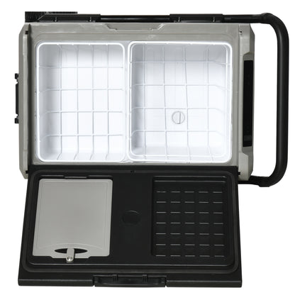 Kühlbox Auto 40L mit LED-Beleuchtung 12/24V DC und 110-240V AC