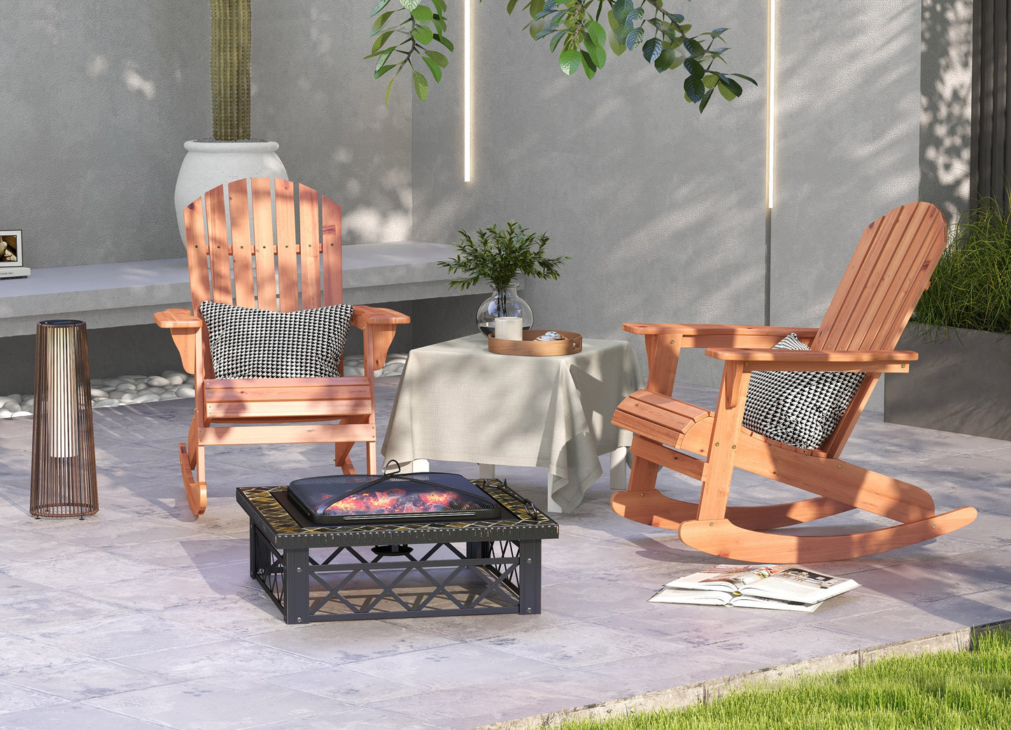 Solarlampe, Automatische LED 21,5 x 21,5 x 61 cm