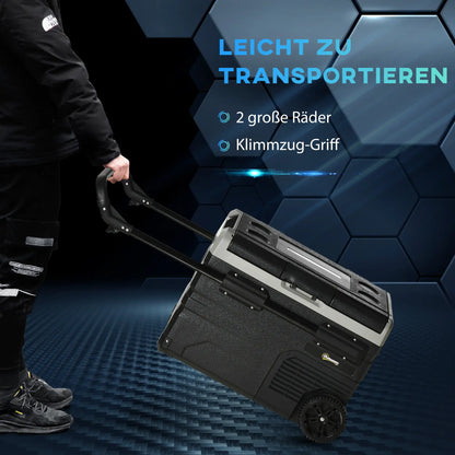 Kühlbox Auto 40L mit LED-Beleuchtung 12/24V DC und 110-240V AC