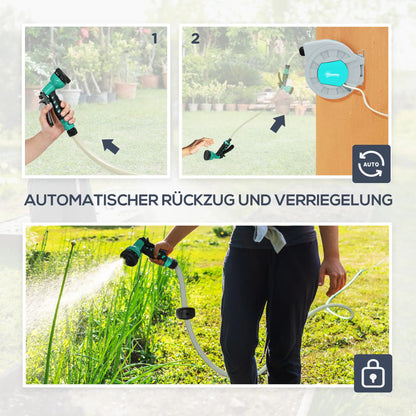 Schlauchtrommel mit Gartenschlauch 25m