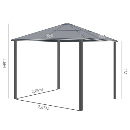 Luxus Pavillon 300 x 300 x 260cm
