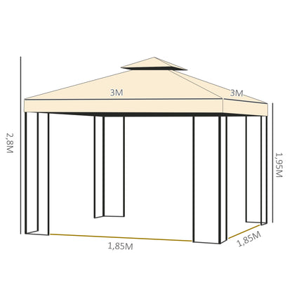 Luxus Pavillon 3x3 m