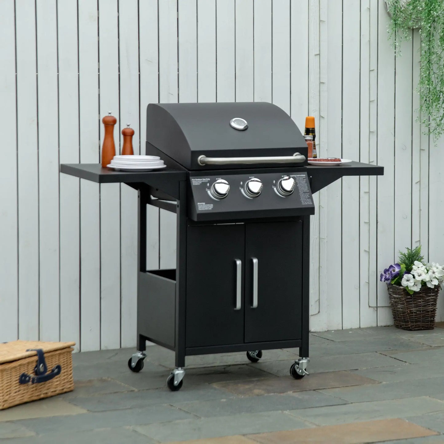 Gasgrill BBQ 121 x 55 x 109cm