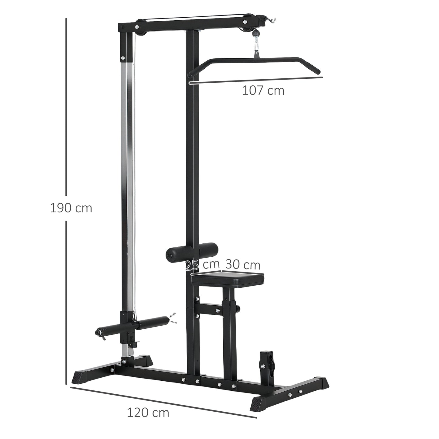 Kraftstation Multifunktionale Fitnessstation 107x120x190cm