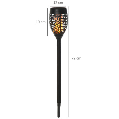 Solarleuchte 4er-Set Gartenlicht IP44 Ø12 x H72cm